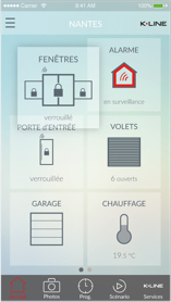 ecran accueil smart home application