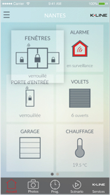 ecran accueil smart home application